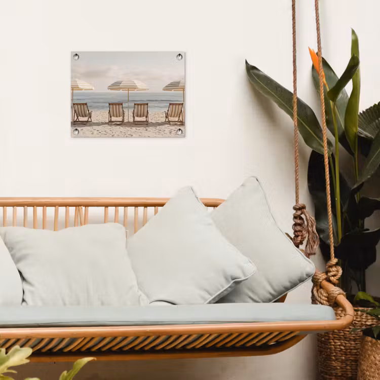 Tuinposter - Strand - Stoelen - Parasol — 5