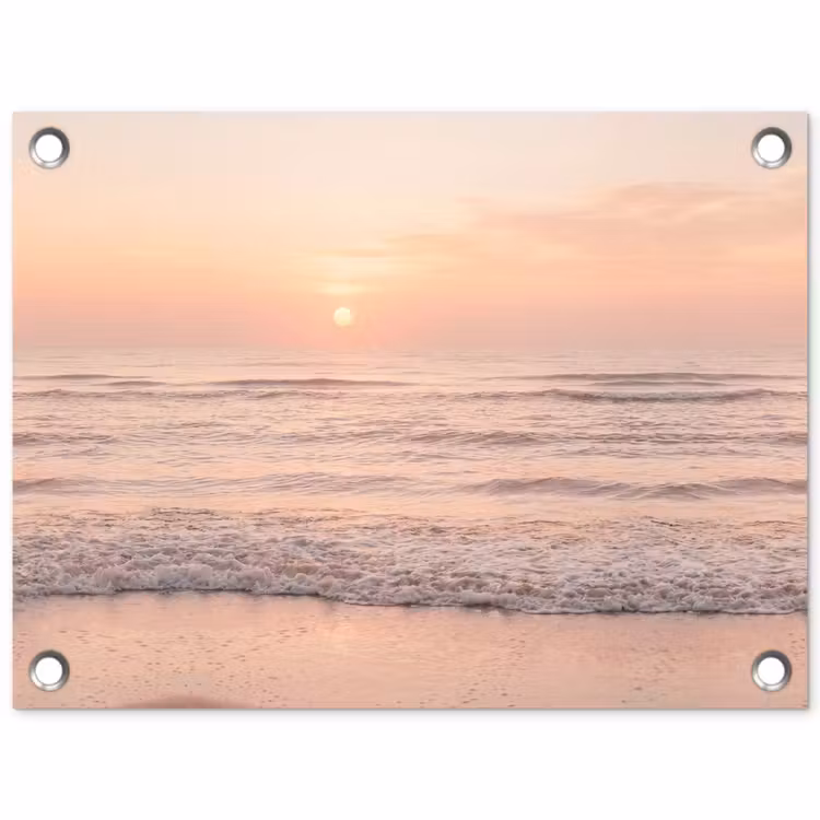 Tuinposter - Zon - Strand - Roze — 1