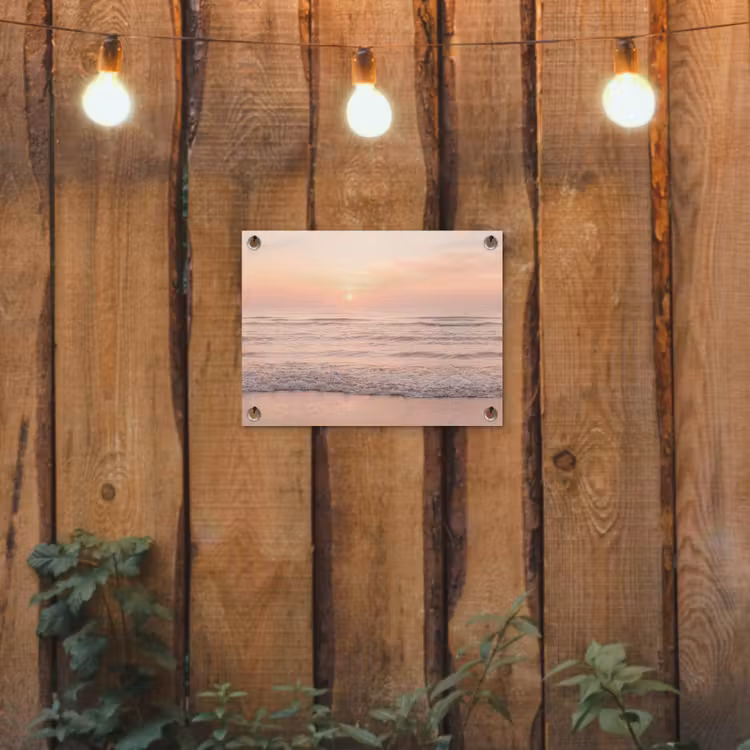 Tuinposter - Zon - Strand - Roze — 2