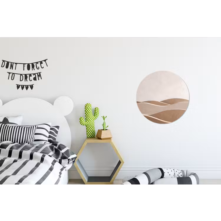 Wandcirkel - Aluminium - Abstract - Golven - Modern - Beige — 5