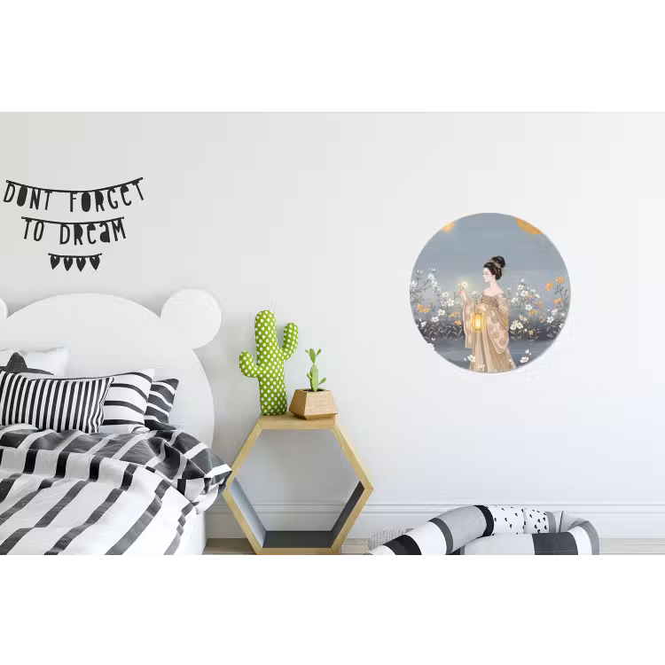 Wandcirkel - Aluminium - Aziatisch - Vrouw - Kimono — 5