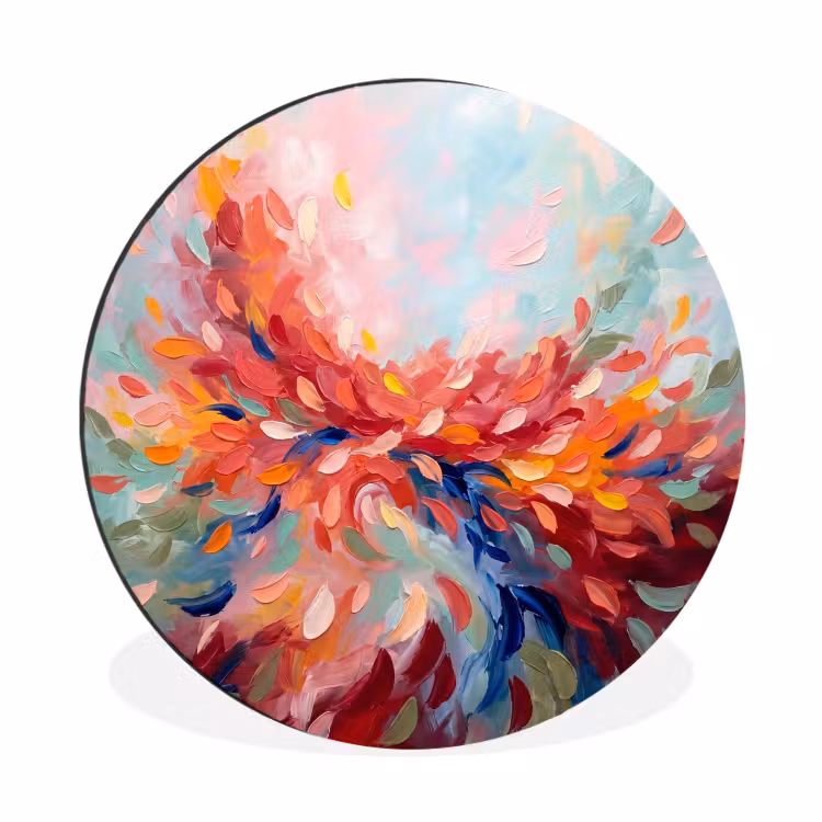 Wandcirkel - Aluminium - Bloemen - Abstract - Kunst - Modern — 1