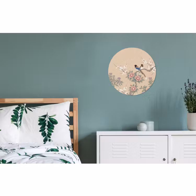 Wandcirkel - Aluminium - Bloemen - Vogels - Bloemen — 4