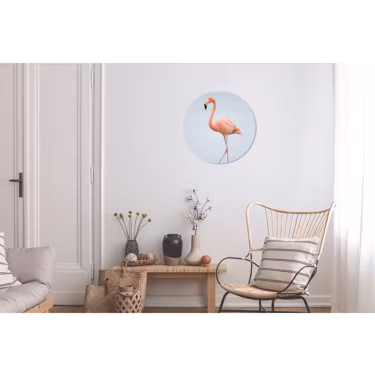 Wandcirkel - Aluminium - Flamingo - Zee - Roze — 2