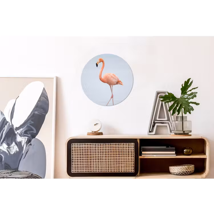 Wandcirkel - Aluminium - Flamingo - Zee - Roze — 3