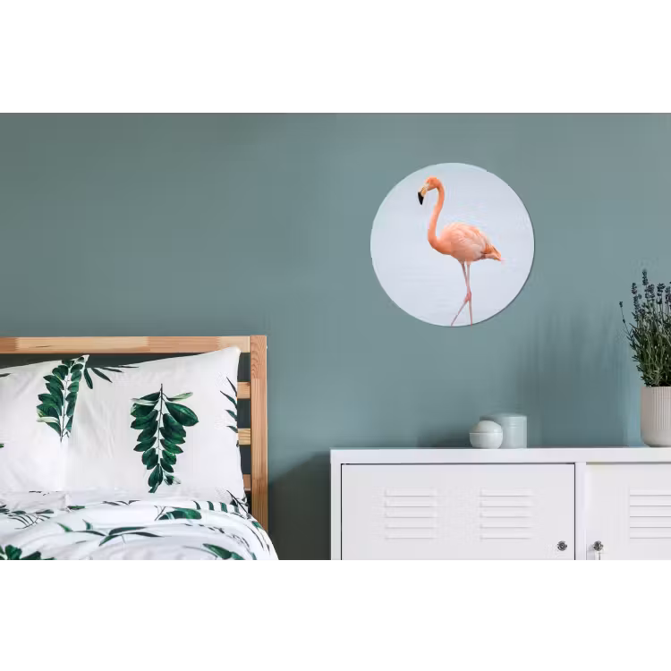 Wandcirkel - Aluminium - Flamingo - Zee - Roze — 4
