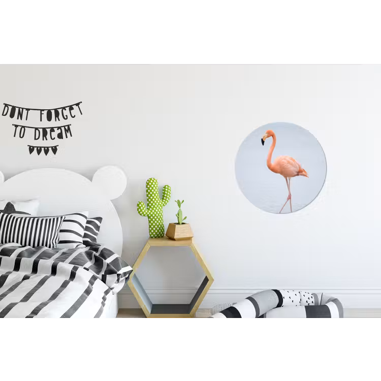 Wandcirkel - Aluminium - Flamingo - Zee - Roze — 5