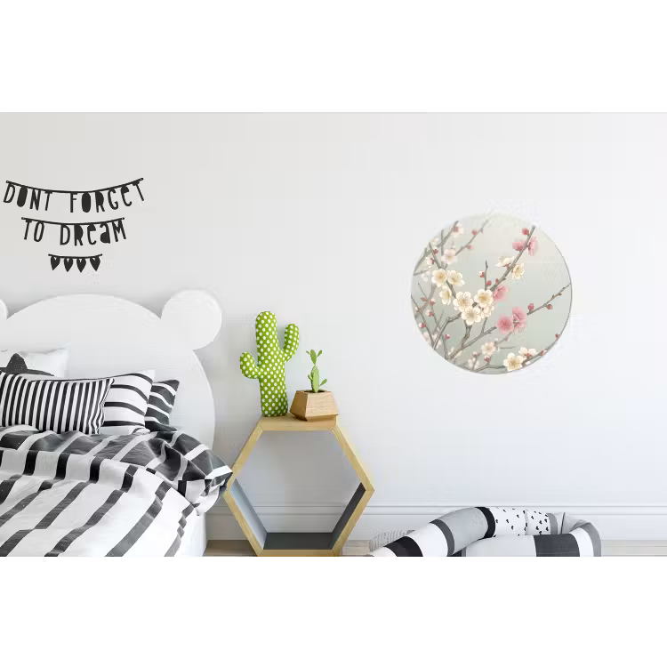 Wandcirkel - Aluminium - Kersen - Bloesem - Groen — 5