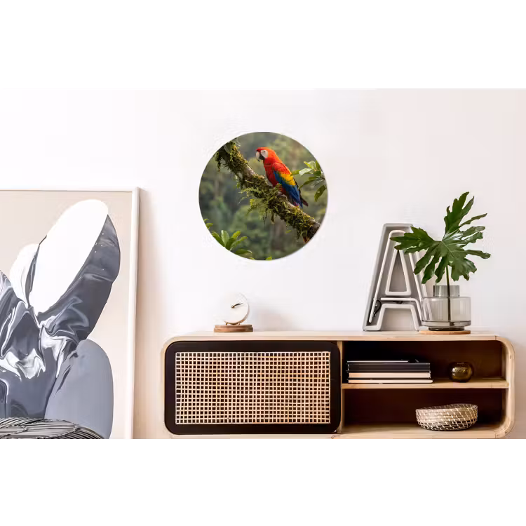 Wandcirkel - Aluminium - Ara - Jungle - Rood — 3