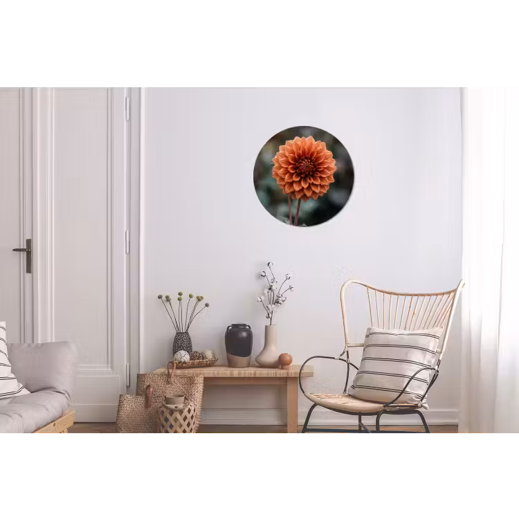 Wandcirkel - Aluminium - Dahlia - Bloem - Natuur - Sfeervol — 2