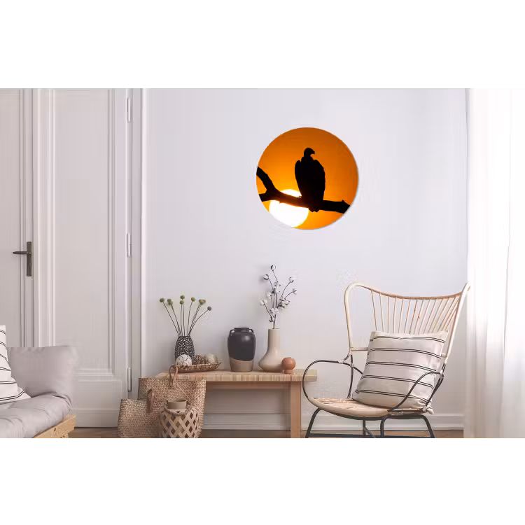 Wandcirkel - Aluminium - Gier - Tak - Zon - Oranje — 2