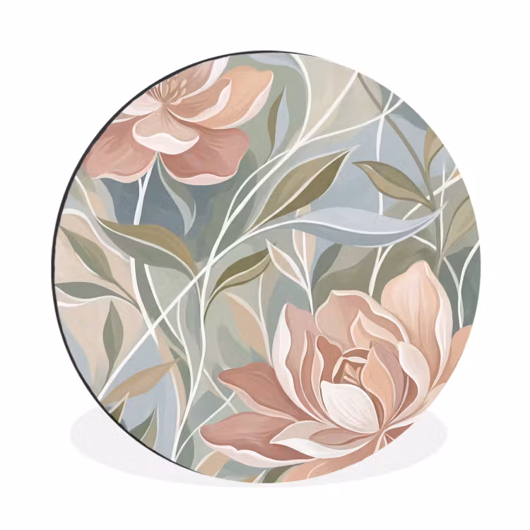 Wandcirkel - Aluminium - Elegant - Romantiek - Roze — 1