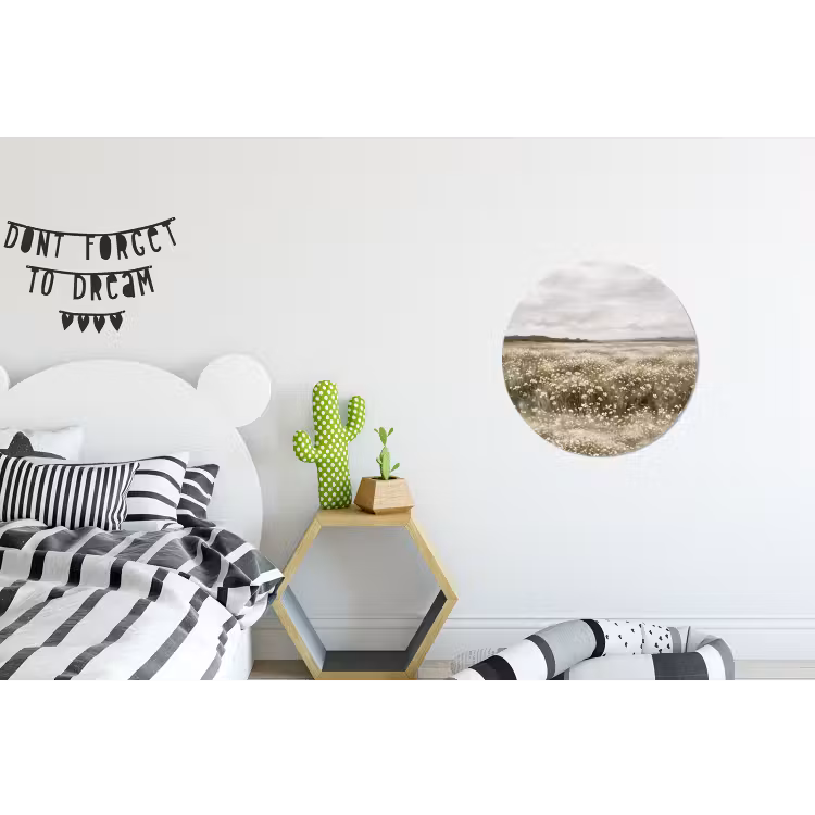 Wandcirkel - Aluminium - Illustratie - Landschap - Wit — 5