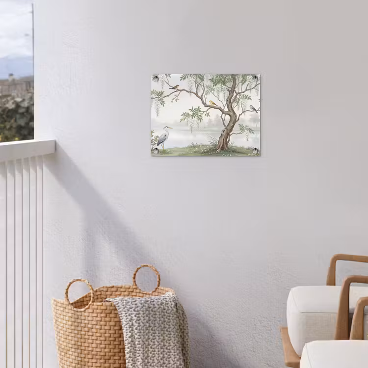 Tuinposter - Reiger - Landschap - Groen — 3