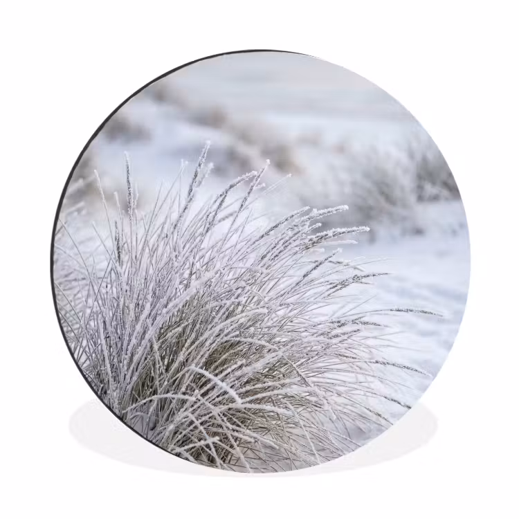 Wandcirkel - Aluminium - Duinen - Sneeuw - Strand - Winter - Serene — 1