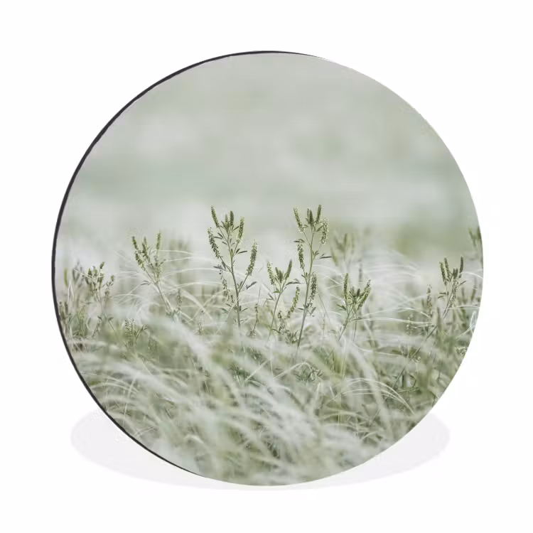 Wandcirkel - Aluminium - Grassen - Minimalistisch - Groen — 1