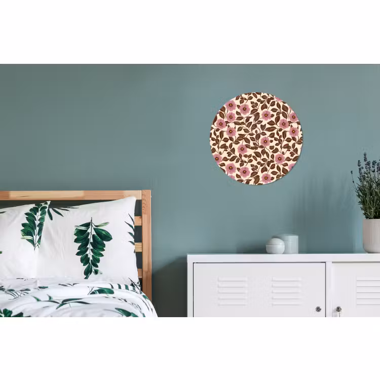 Wandcirkel - Aluminium - Bloemen - Bladeren - Kleurrijk — 4