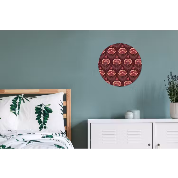 Wandcirkel - Aluminium - Bloemen - Waaier - Paars — 4
