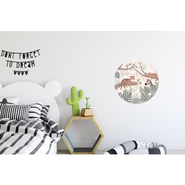 Wandcirkel - Aluminium - Jungle - Rustiek - Pastel — 5