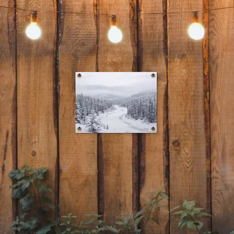 Tuinposter - Rivier - Bevroren - Landschap - Winter — 2