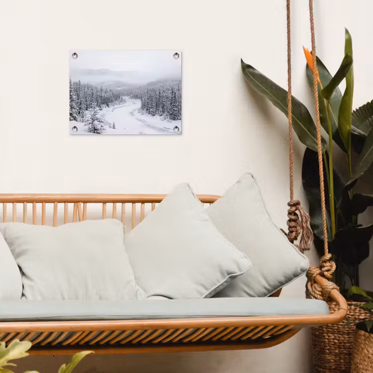 Tuinposter - Rivier - Bevroren - Landschap - Winter — 5