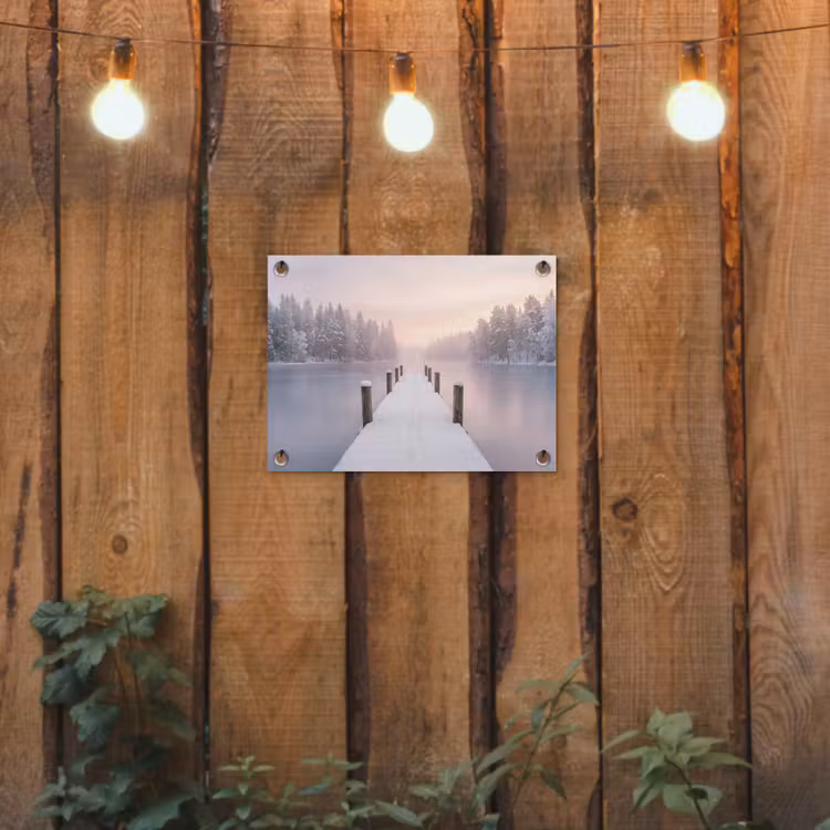 Tuinposter - Steiger - Meer - Mist - Winter - Serene — 2