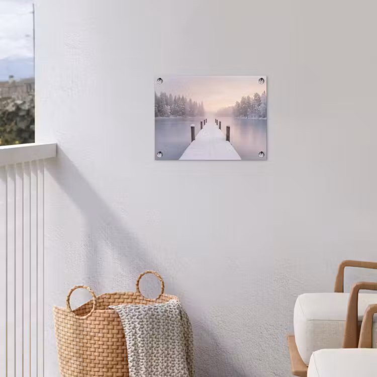 Tuinposter - Steiger - Meer - Mist - Winter - Serene — 3