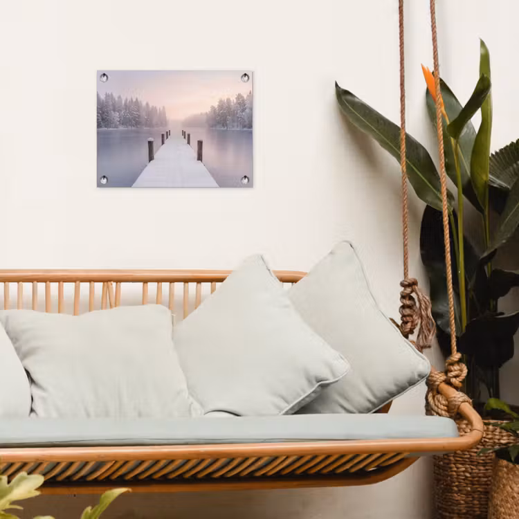 Tuinposter - Steiger - Meer - Mist - Winter - Serene — 5