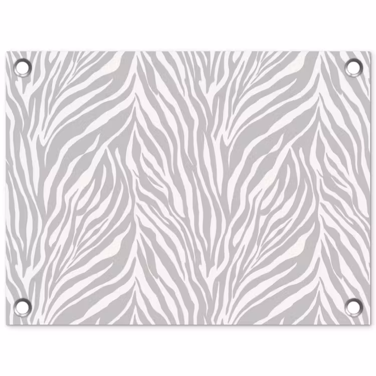 Tuinposter - Zebra - Motief - Grijs — 1