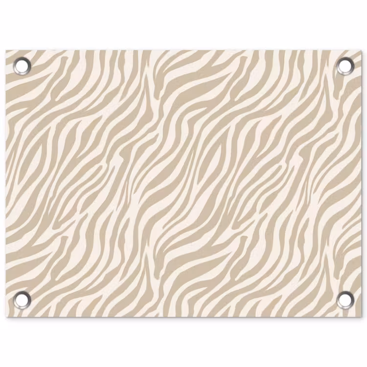 Tuinposter - Zebra - Patroon - Beige — 1