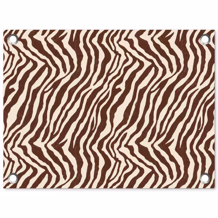 Tuinposter - Zebra - Patroon - Zwart - Wit — 1