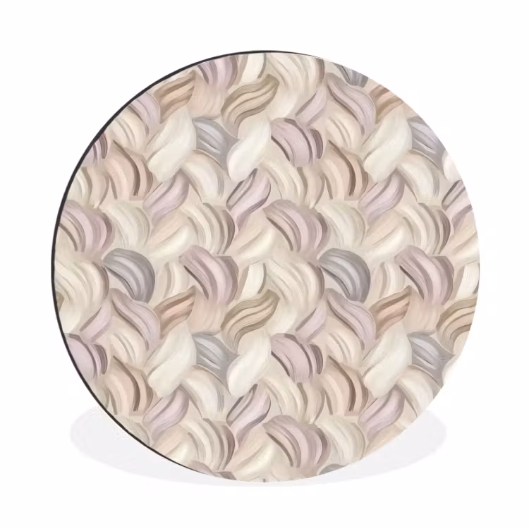 Wandcirkel - Aluminium - Abstract - Golvend - Pastel — 1