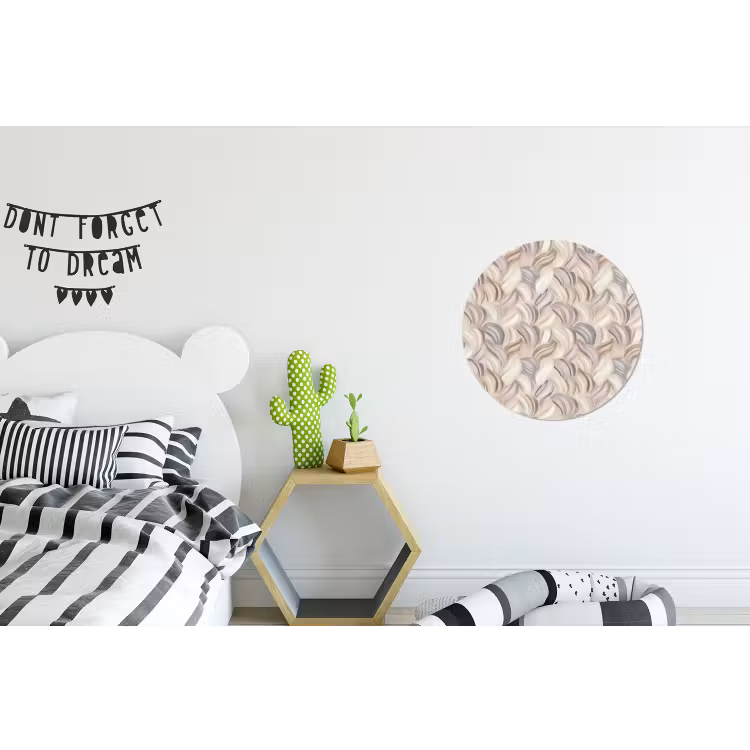 Wandcirkel - Aluminium - Abstract - Golvend - Pastel — 5