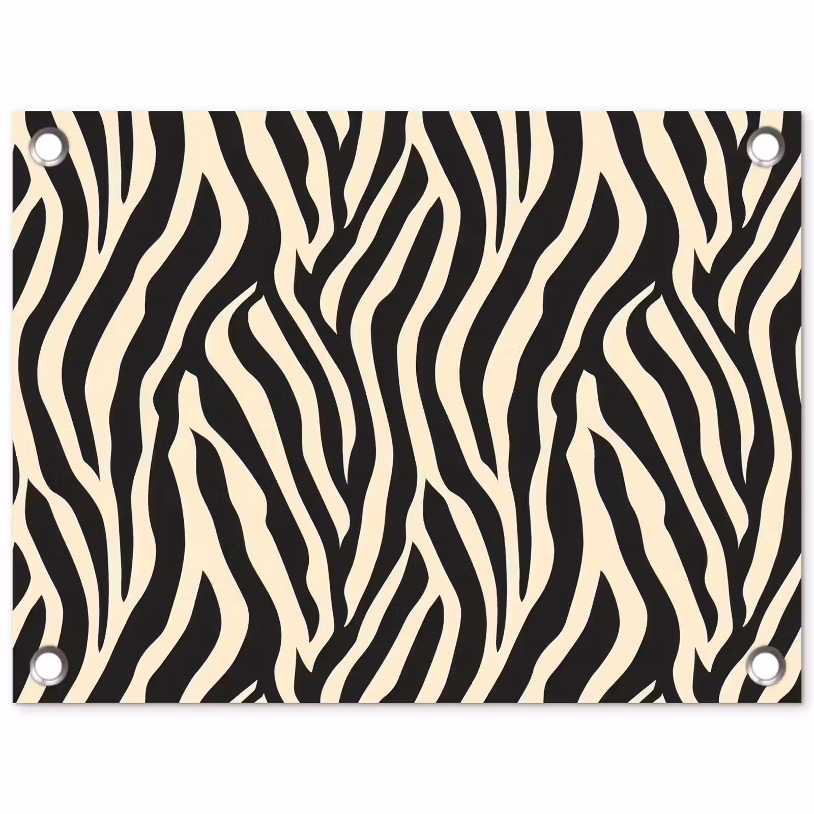 Tuinposter - Zebra - Print - Klassiek - Zwart — 1