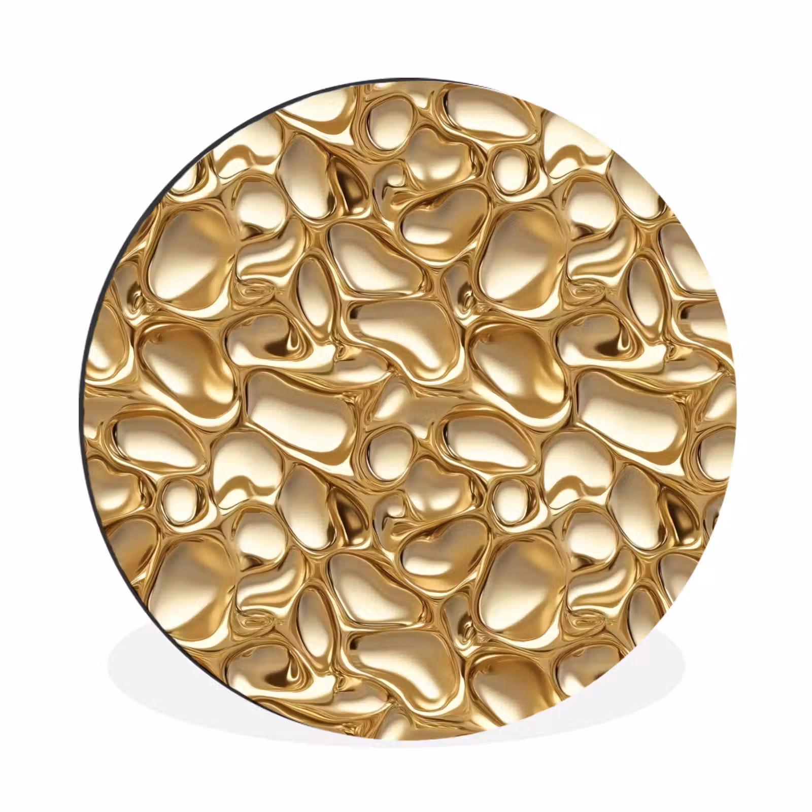 Wandcirkel - Aluminium - Abstract - Modern - Goud — 1