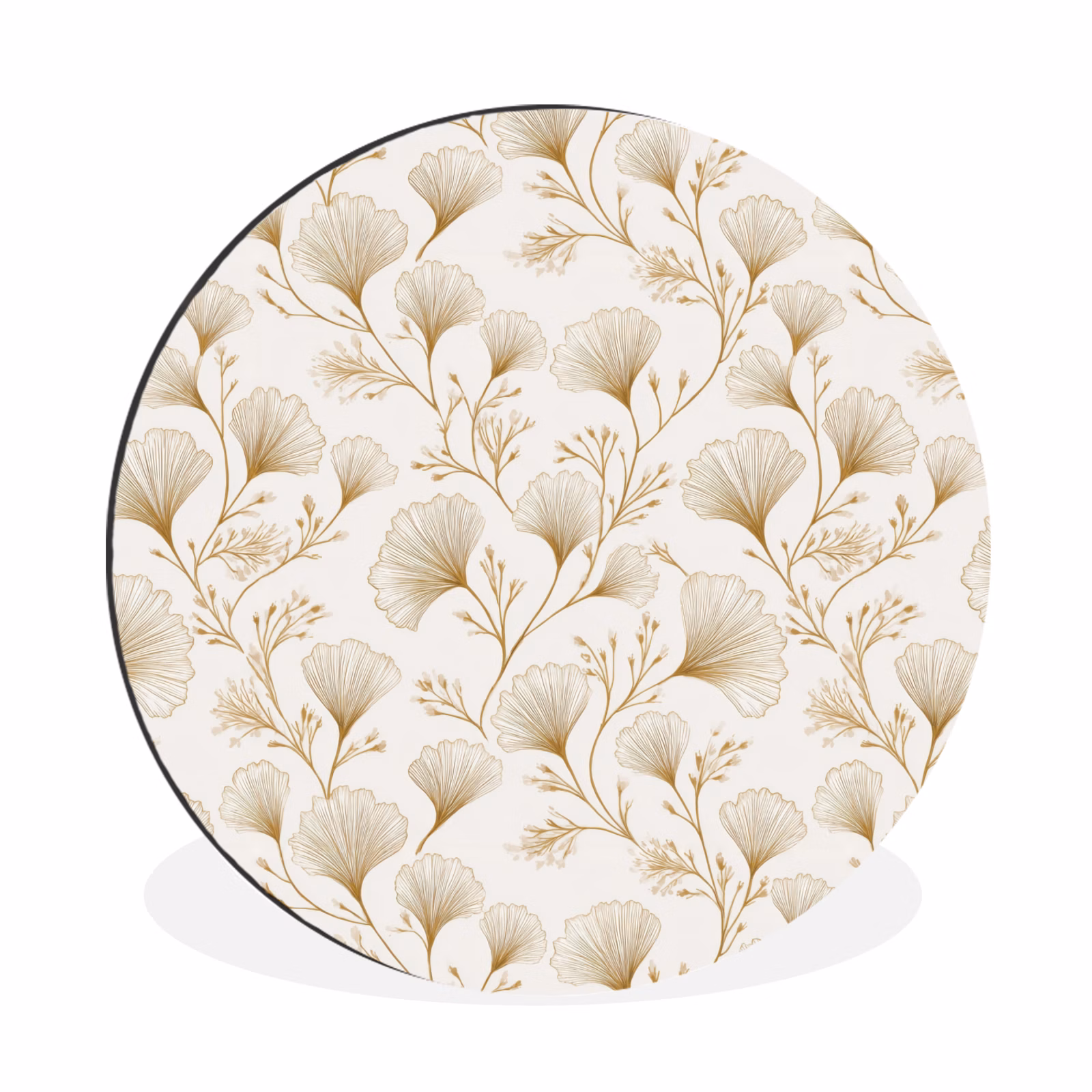 Wandcirkel - Aluminium - Ginkgo - Takken - Goud — 1