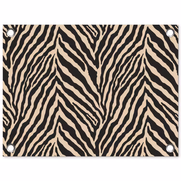 Tuinposter - Zebra - Klassiek - Zwart — 1
