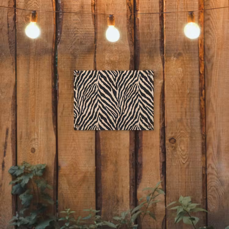 Tuinposter - Zebra - Klassiek - Zwart — 2