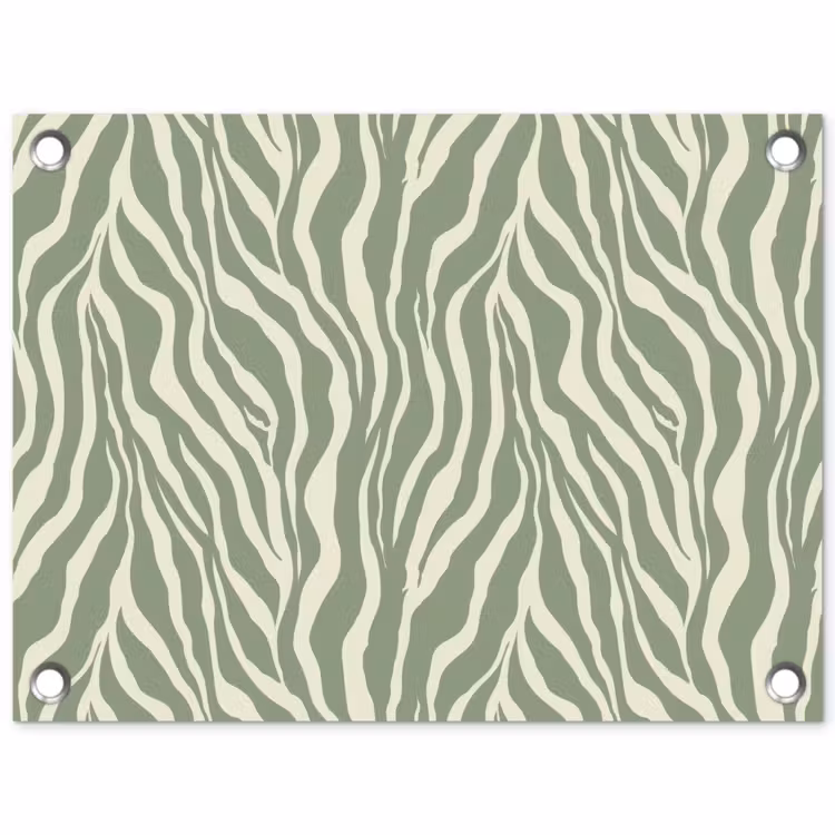 Tuinposter - Zebra - Motief - Groen — 1