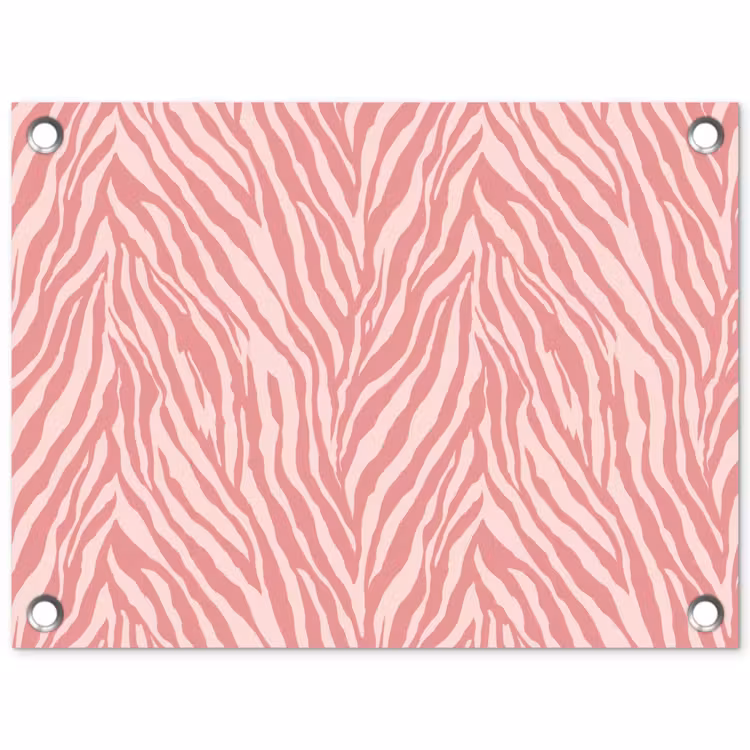 Tuinposter - Zebra - Print - Roze — 1