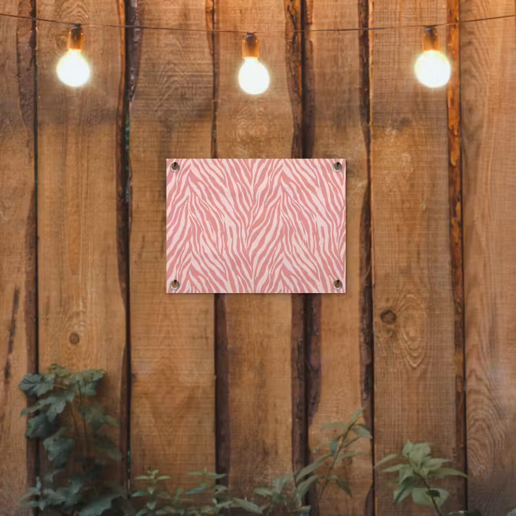Tuinposter - Zebra - Print - Roze — 2