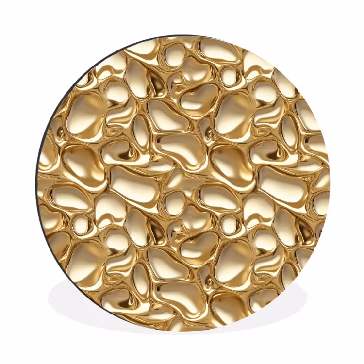 Wandcirkel - Aluminium - Abstract - Modern - Goud — 1