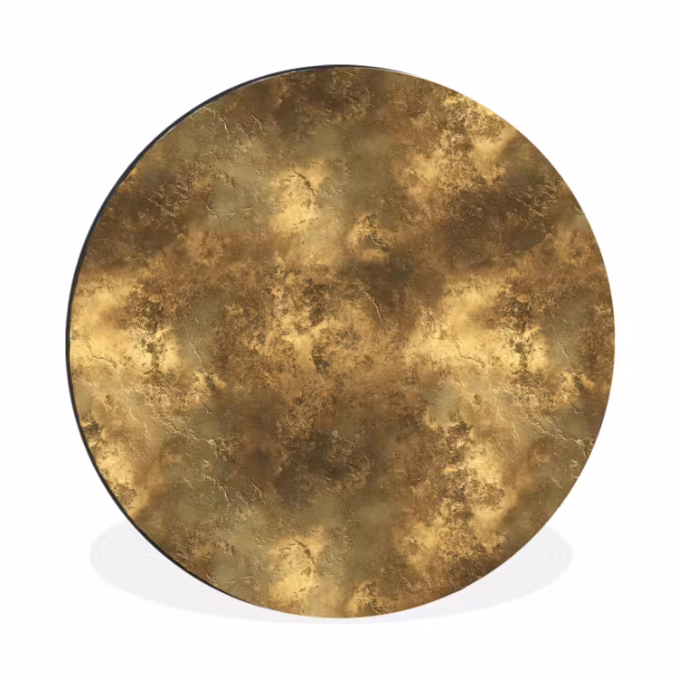 Wandcirkel - Aluminium - Antiek - Metaallook - Goud — 1