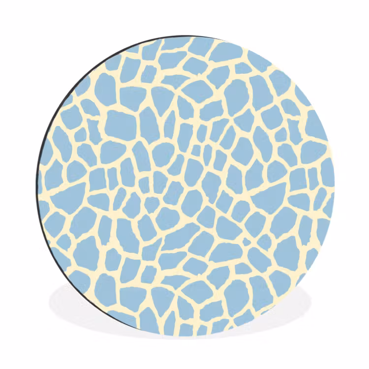 Wandcirkel - Aluminium - Giraf - Modern - Blauw — 1
