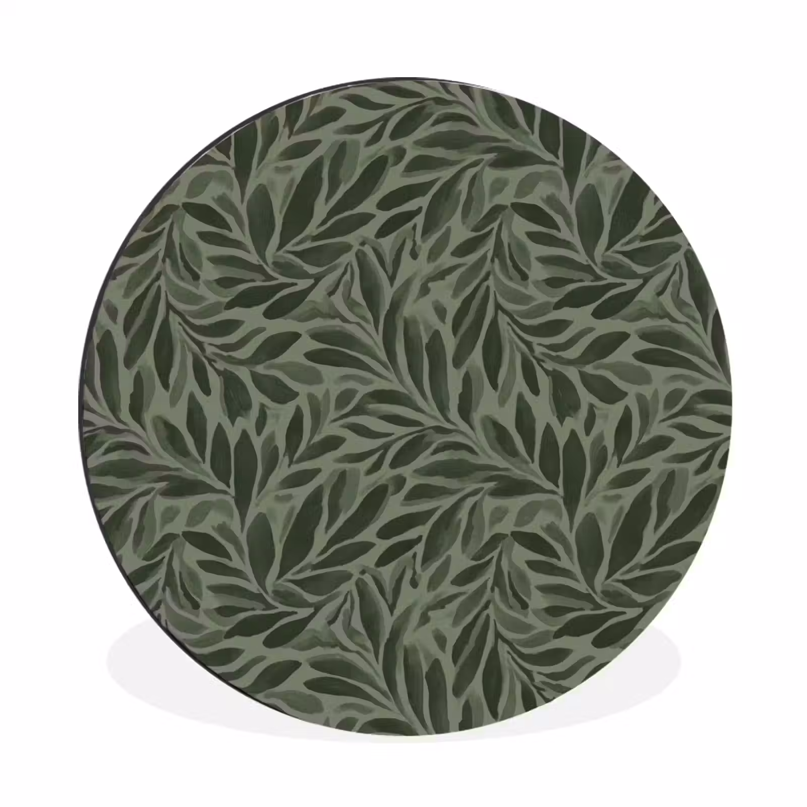 Wandcirkel - Aluminium - Bladeren - Organisch - Groen — 1