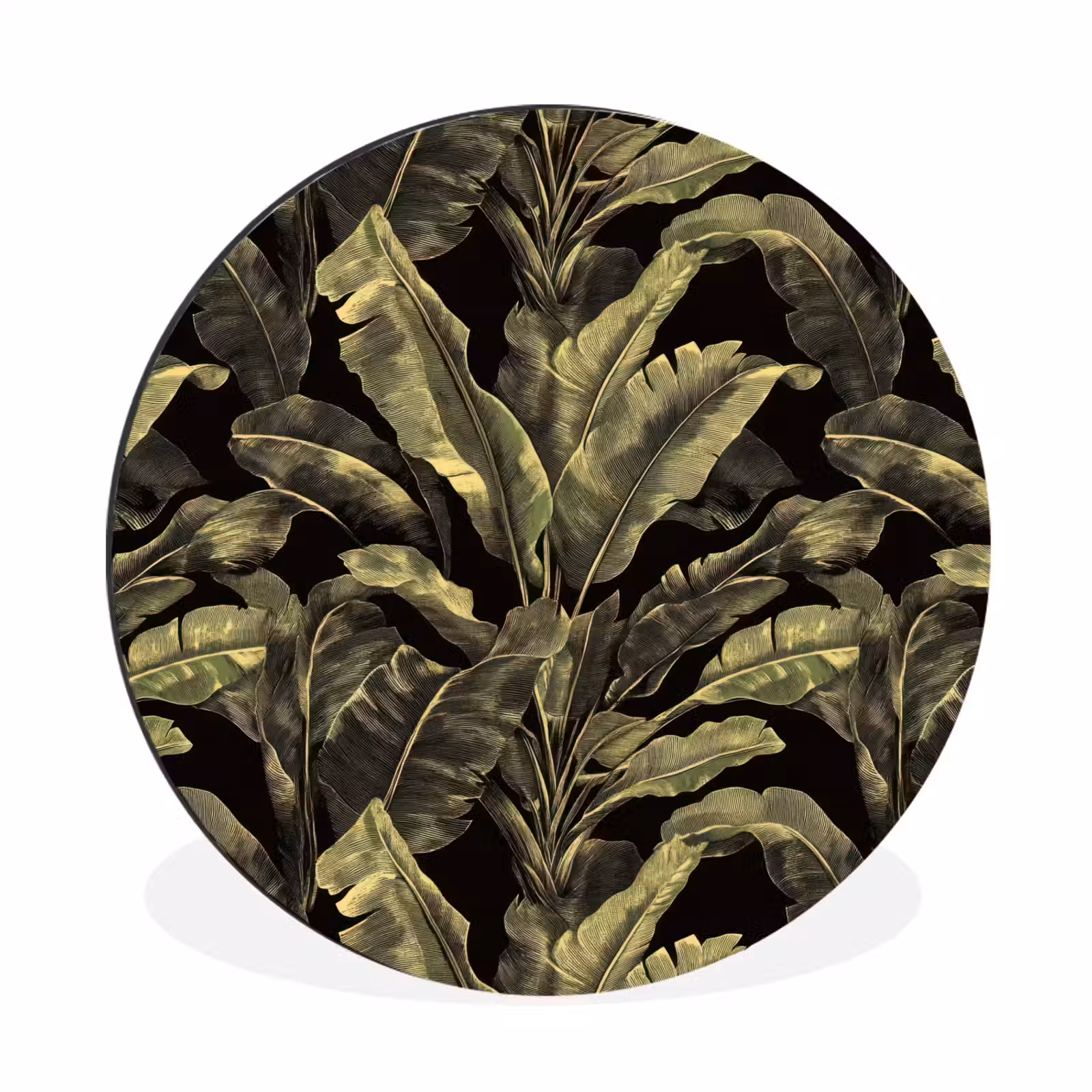 Wandcirkel - Aluminium - Botanisch - Bladeren - Groen — 1
