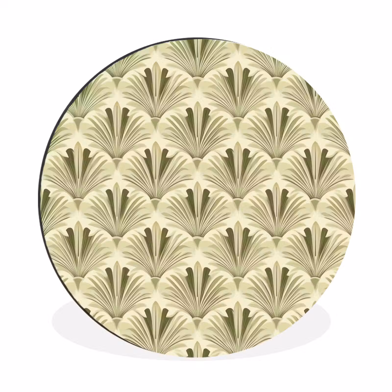 Wandcirkel - Aluminium - Klassiek - Waaier - Groen — 1