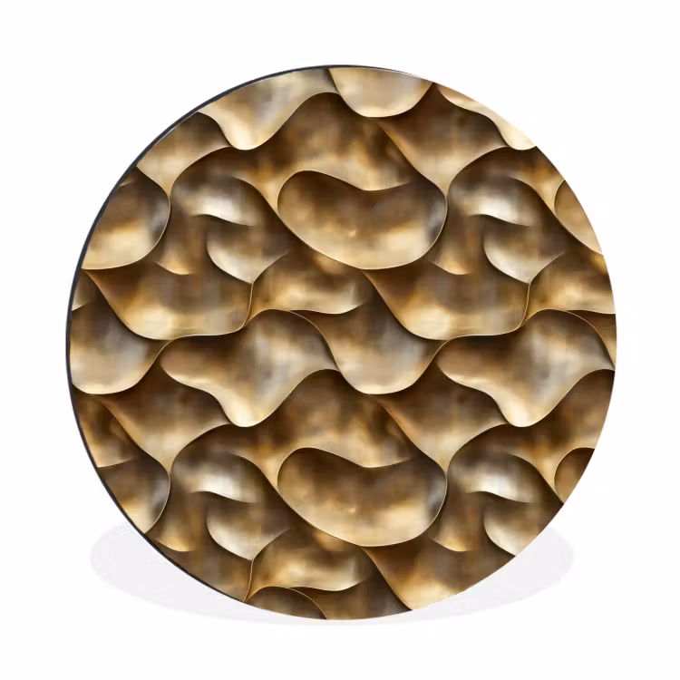 Wandcirkel - Aluminium - Abstract - Antiek - Goud — 1
