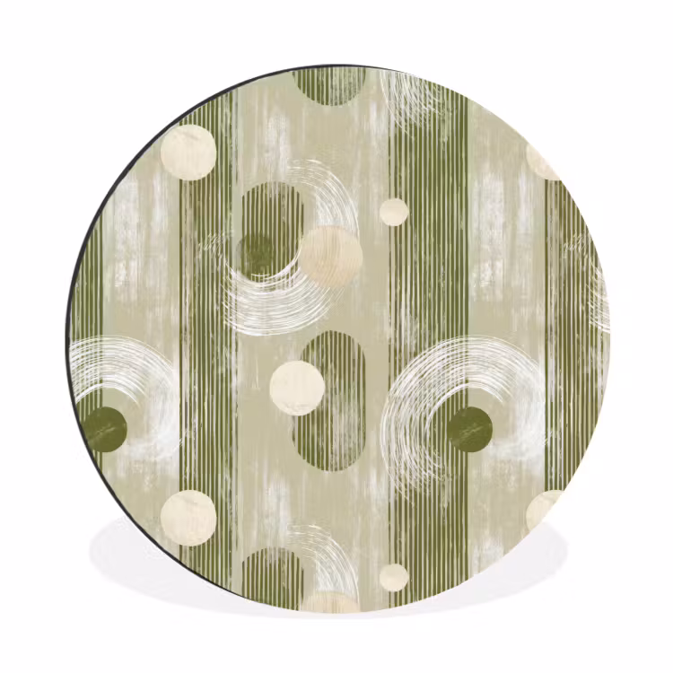 Wandcirkel - Aluminium - Artistiek - Modern - Groen — 1