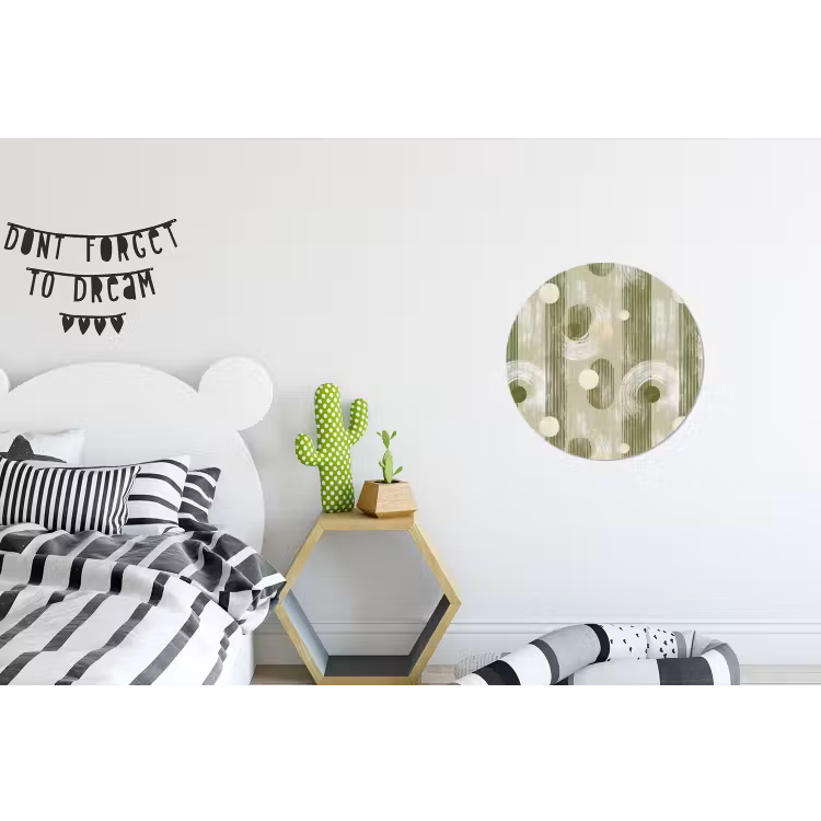 Wandcirkel - Aluminium - Artistiek - Modern - Groen — 5